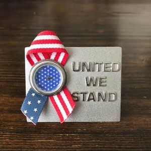 USA American Flag mini clock Patriotic home accent